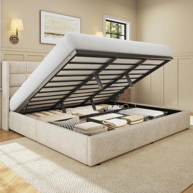 Gas Lift Storage Bed Hydraulic - Letto matrimoniale HISOFT con contenitore e