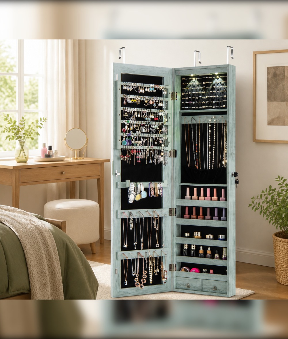 Armadio per Gioielli da Parete - Full Length Mirror Jewelry Armoire recensione e prezzo