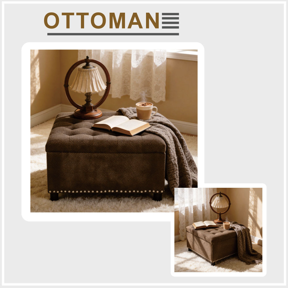 Pouf quadrato marrone scuro co - Bedroom Furniture recensione e prezzo