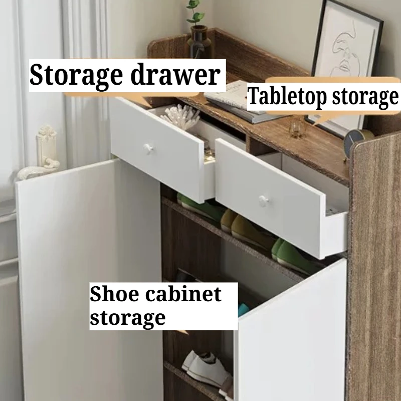 &Slim, mobiletto porta scarpe  - Shoe Rack Cabinet Narrow Entryway recensione e prezzo