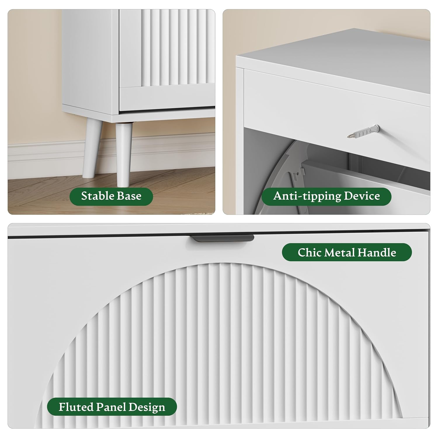 Mobile Porta Scarpe con 3 Cass - Shoe Rack Cabinet Narrow Entryway recensione e prezzo
