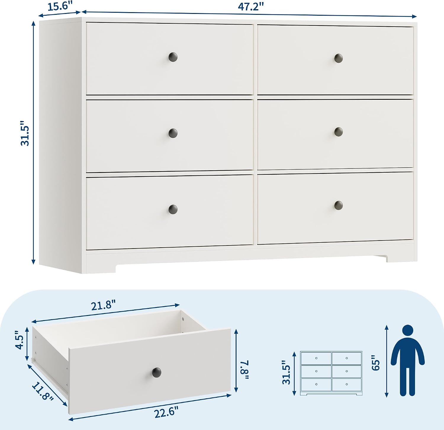 Comò con 6 cassetti per la cam - Bedroom Furniture recensione e prezzo