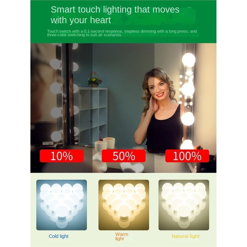 Lampada da tavolo a LED ricari - Dressing Table Vanity With Lighted Mirror recensione e prezzo