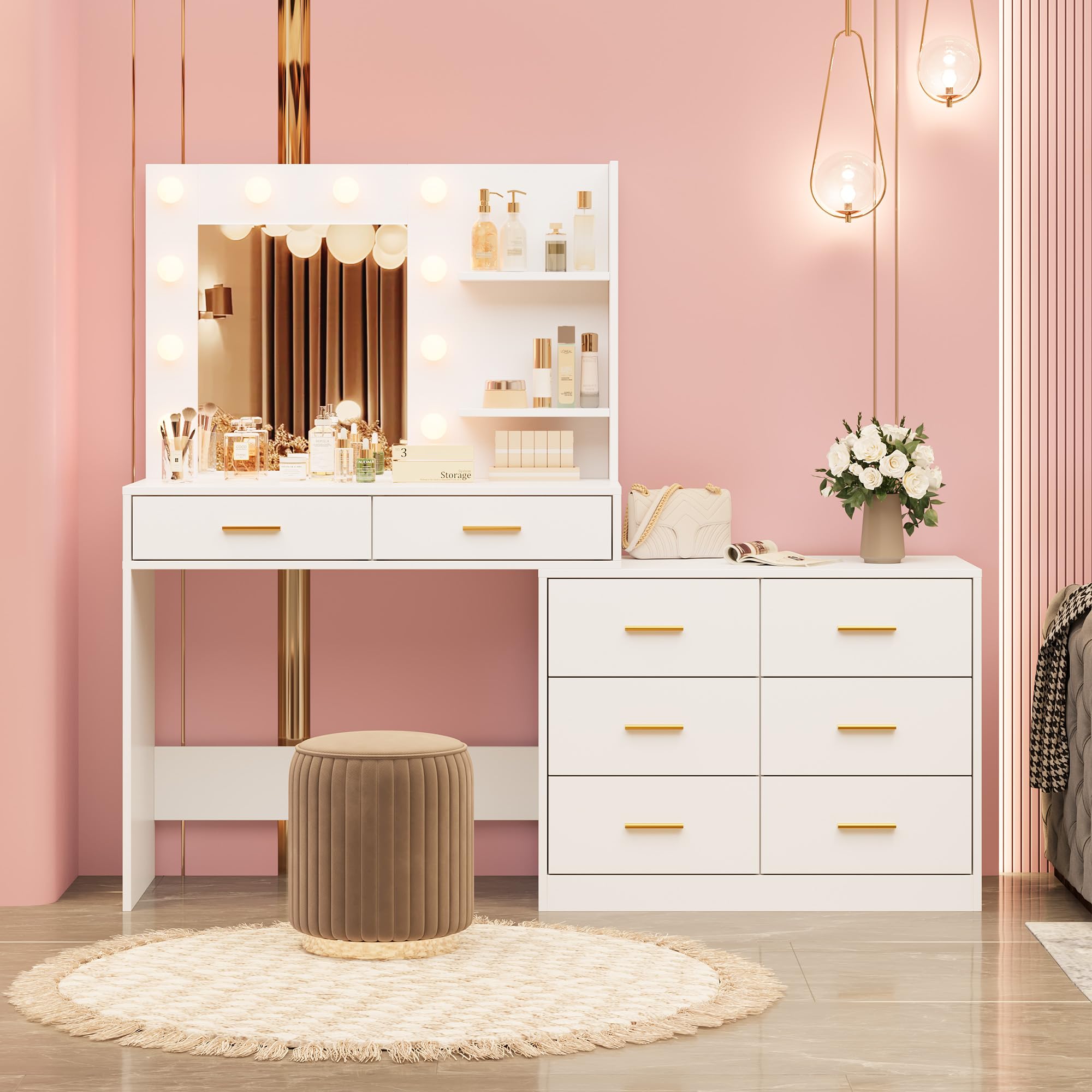 Tavolo da trucco con specchio  - Dressing Table Vanity With Lighted Mirror recensione e prezzo