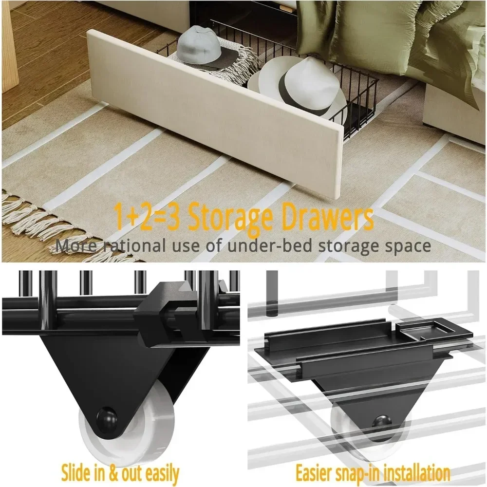 Letto Matrimoniale King Size c - King Size Bed Frame With Storage Drawers recensione e prezzo
